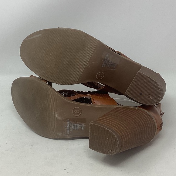 Merona Kerina Cognac Braided Heel Sandals Women's Size 8 - Picture 6 of 9